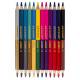 Kredki Astra, dwustronne kredki ołówkowe jumbo 12 24 kolory + temperówka