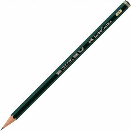 Ołówki Faber Castell 9000, grafitowy, do szkicowania, 3b, 12 sztuk