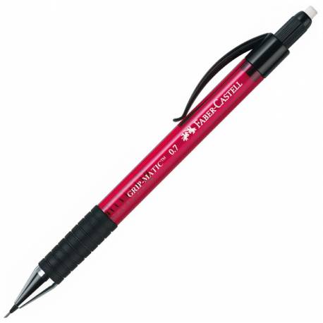 Ołówek automatyczny, Faber Castell Grip Matic 1377 0,7mm, czerwony