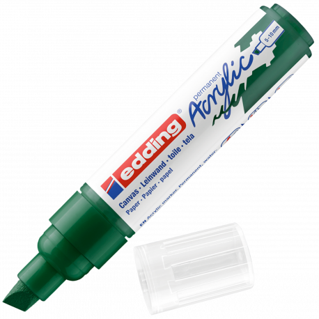 Marker akrylowy, pisak Eddnig 5000, szeroki marker matowy zielony mech