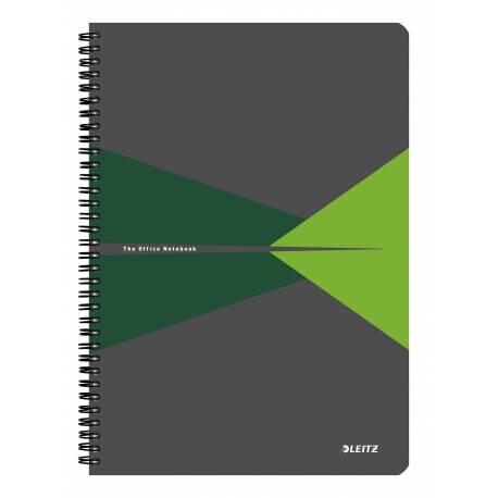 Kołonotatnik A4, w kratkę, zielony notes Office, notatnik z kartkami na spirali