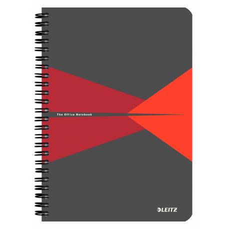 Kołonotatnik A5, w linie, czerwony (DWZ) notes Office, notatnik z kartkami na spirali