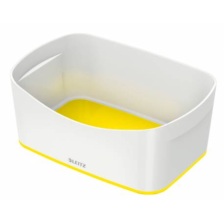 Pojemnik biurowy MyBox bez pokrywki, biało-żółty