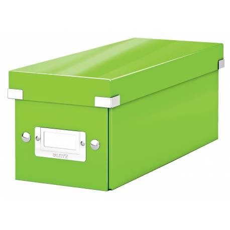 Pudło do przechowywania, pojemnik zamykany, kartonowe pudło Leitz C&S WOW, zielony