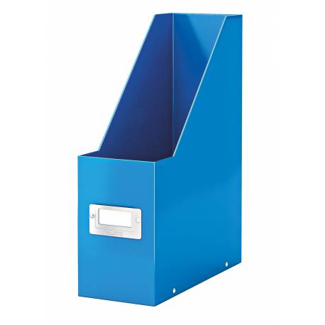 Gazetownik, plastikowy pojemnik na czasopisma i dokumenty, Leitz C&S, 10cm, niebieski
