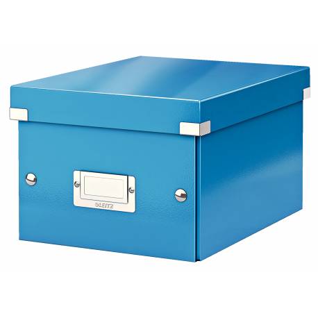 Pudło do przechowywania, pojemnik zamykany, kartonowe pudło Leitz C&S WOW małe, niebieski