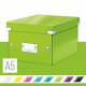 Pudło do przechowywania, pojemnik zamykany, kartonowe pudło Leitz C&S A5 WOW, zielony