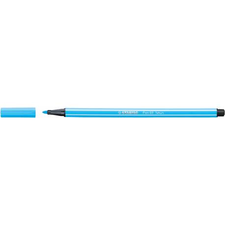 Flamaster STABILO Pen 68, pisak niebieski neonowy
