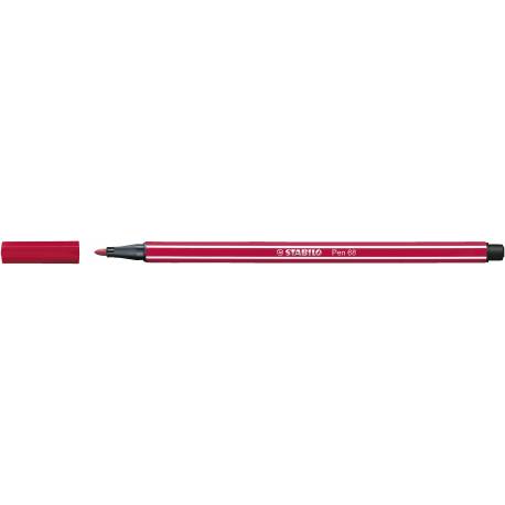 Flamaster STABILO Pen 68, pisak ciemny czerwony