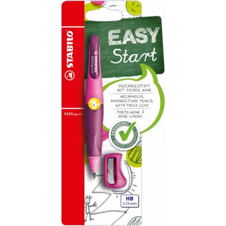 Ołówek automatyczny STABILO EASYergo 3.15 Start różowy ołówek dla leworęcznych