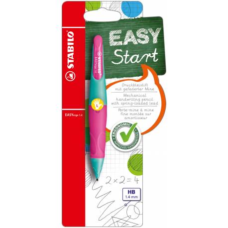 Ołówek automatyczny STABILO EASYergo 1.4 Start ołówek dla leworęcznych turkusowy/różowy