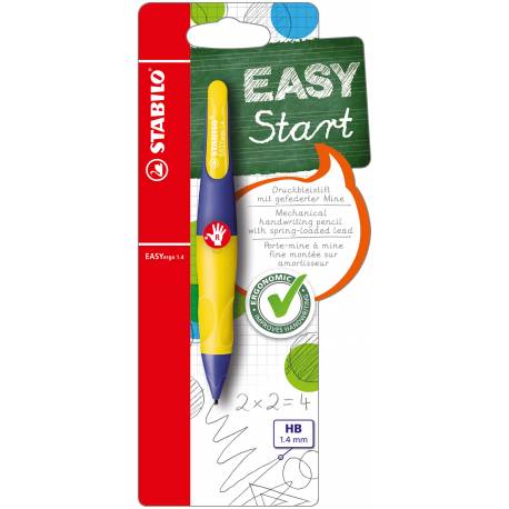 Ołówek automatyczny STABILO EASYergo 1.4 Start ołówek dla praworęcznych fioletowy/żółty