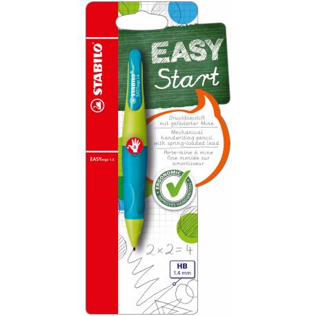 Ołówek automatyczny STABILO EASYergo 1.4 Start ołówek dla praworęcznych akwamaryn/żółto-zielony
