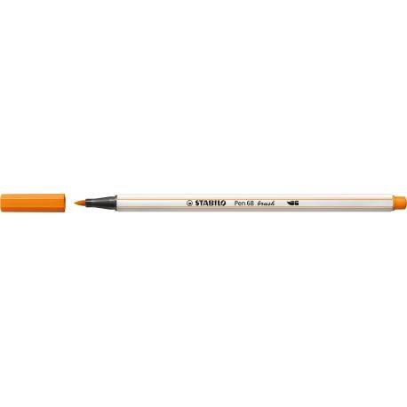 Flamaster STABILO Pen 68, pisak brush pomarańczowy
