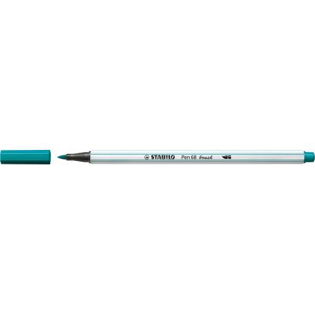 Flamaster STABILO Pen 68, pisak brush turkusowy