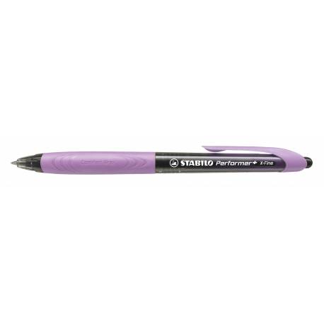 Długopis STABILO Performer+ XF czarny/lila