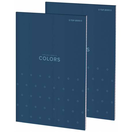 Blok biurowy A4 100 kartek, notatnik w kratkę, Colors niebieski, Top-2000