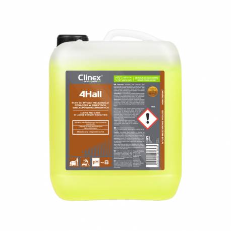 Clinex 4Hall - Płyn do mycia i pielęgnacji posadzek w obiektach wielkopowierzchniowych - 5 l