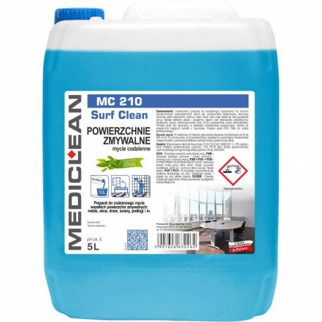 MC2105LC - MEDICLEAN MC 210 5l Surf Clean ZIELONA HERBATA, preparat do mycia powierzchni zmywalnych