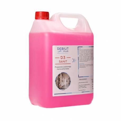 Debiut Plus Professional D3 Sanit - Preparat do codziennego mycia sanitariatów - 5 l