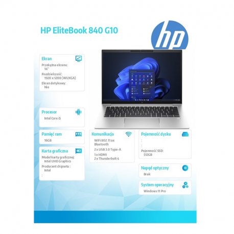 HP Notebook EliteBook 840 G10 i5-1345U 512GB/16GB/14.0