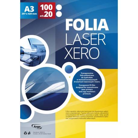 Folia LX do kserokopiarek i drukarek laserowych, format A3, 100szt.