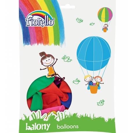 Balony 100 sztuk, rozmiar 10 pastel mix kolorów FIORELLO