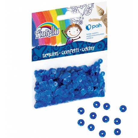 Cekiny confetti kółko niebieskie FIORELLO