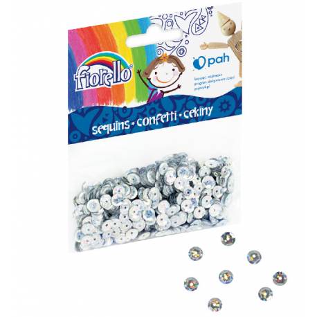 Cekiny confetti kółko srebrne FIORELLO