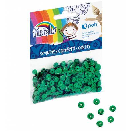 Cekiny confetti kółko zielone FIORELLO
