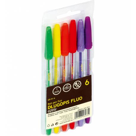 Długopis Grand fluo 6 kolorów