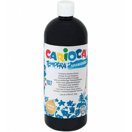 Farby tempery, wodorozcieńczalne Carioca 1000 ml czarna
