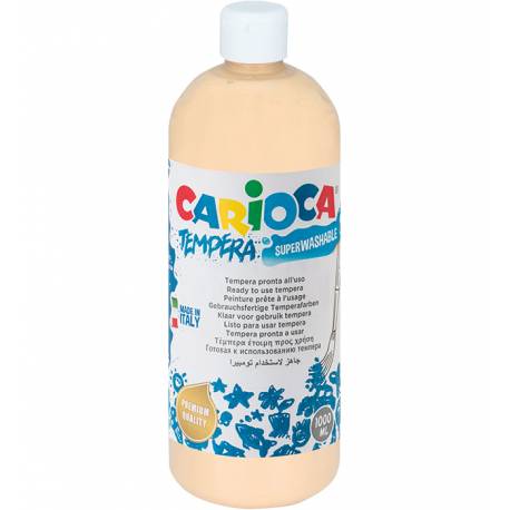 Farby tempery, wodorozcieńczalne Carioca 1000 ml łososiowa