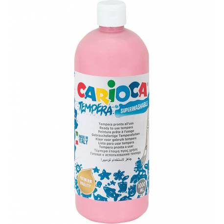 Farby tempery, wodorozcieńczalne Carioca 1000 ml różowa