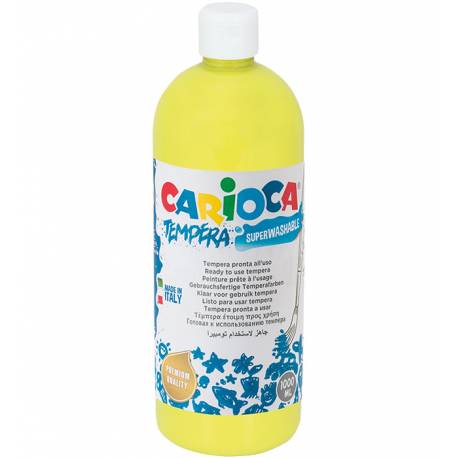 Farby tempery, wodorozcieńczalne Carioca 1000 ml żółta cytrynowa