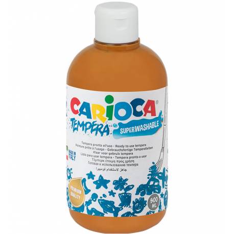 Farby tempery, wodorozcieńczalne Carioca 500 ml brąz jasny