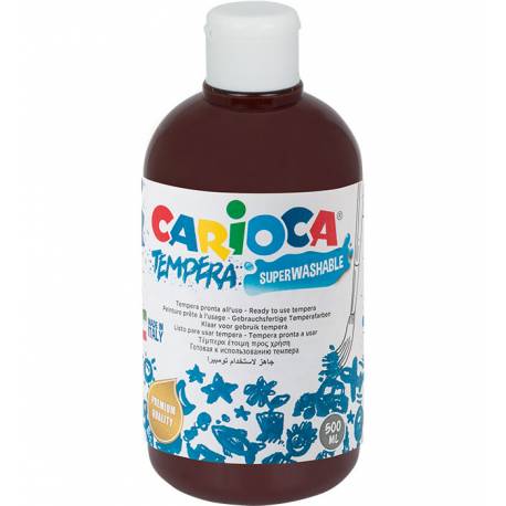 Farby tempery, wodorozcieńczalne Carioca 500 ml brązowa