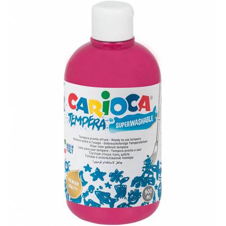 Farby tempery, wodorozcieńczalne Carioca 500 ml ciemnoróżowa
