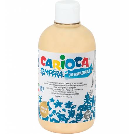 Farby tempery, wodorozcieńczalne Carioca 500 ml łososiowa