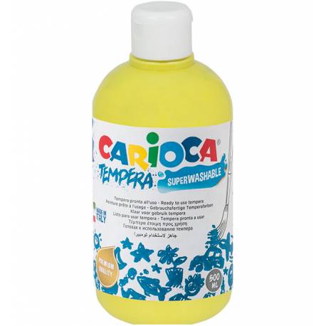 Farby tempery, wodorozcieńczalne Carioca 500 ml żółta cytrynowa