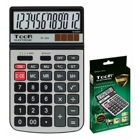 Kalkulator biurowy TOOR 12-pozycyjny TR-1216