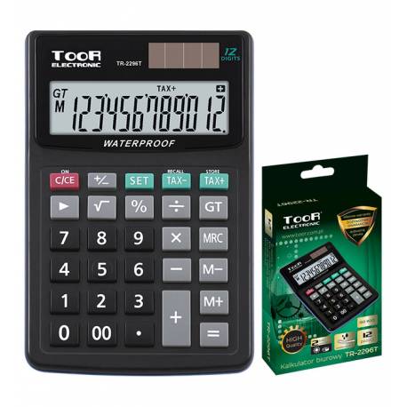 Kalkulator biurowy TOOR 12-pozycyjny wodoodporny
