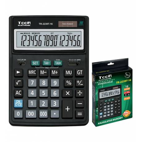 Kalkulator biurowy TOOR 16-pozycyjny TR-2239T