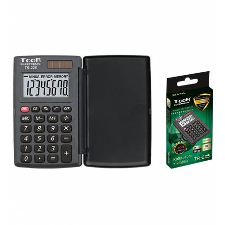 Kalkulator kieszonkowy TOOR 8-pozycyjny z klapką