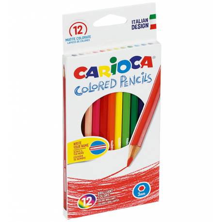 Kredki ołówkowe, szkolne CARIOCA, zestaw 12 kolorów