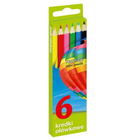 Kredki ołówkowe, UNIONL zestaw 6 kolorów, do rysowania, szkolne
