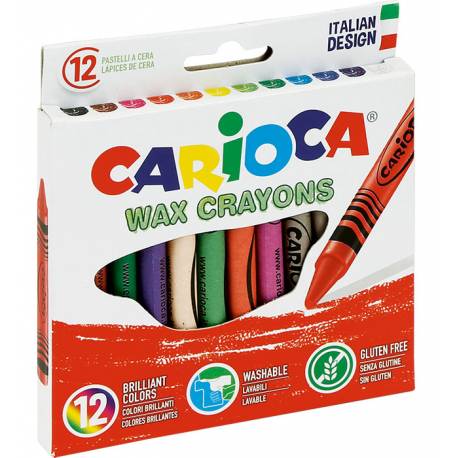 Kredki świecowe, CARIOCA Fiorello 12 kolorów