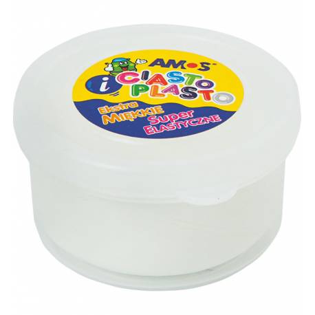 Masa plastyczna CiastoPlasto, dla dzieci AMOS 30 g kolor biały