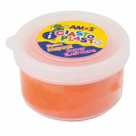 Masa plastyczna CiastoPlasto, dla dzieci AMOS 30 g kolor pomarańczowy