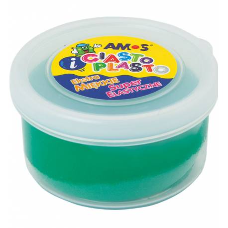 Masa plastyczna CiastoPlasto, dla dzieci AMOS 30 g kolor zielony